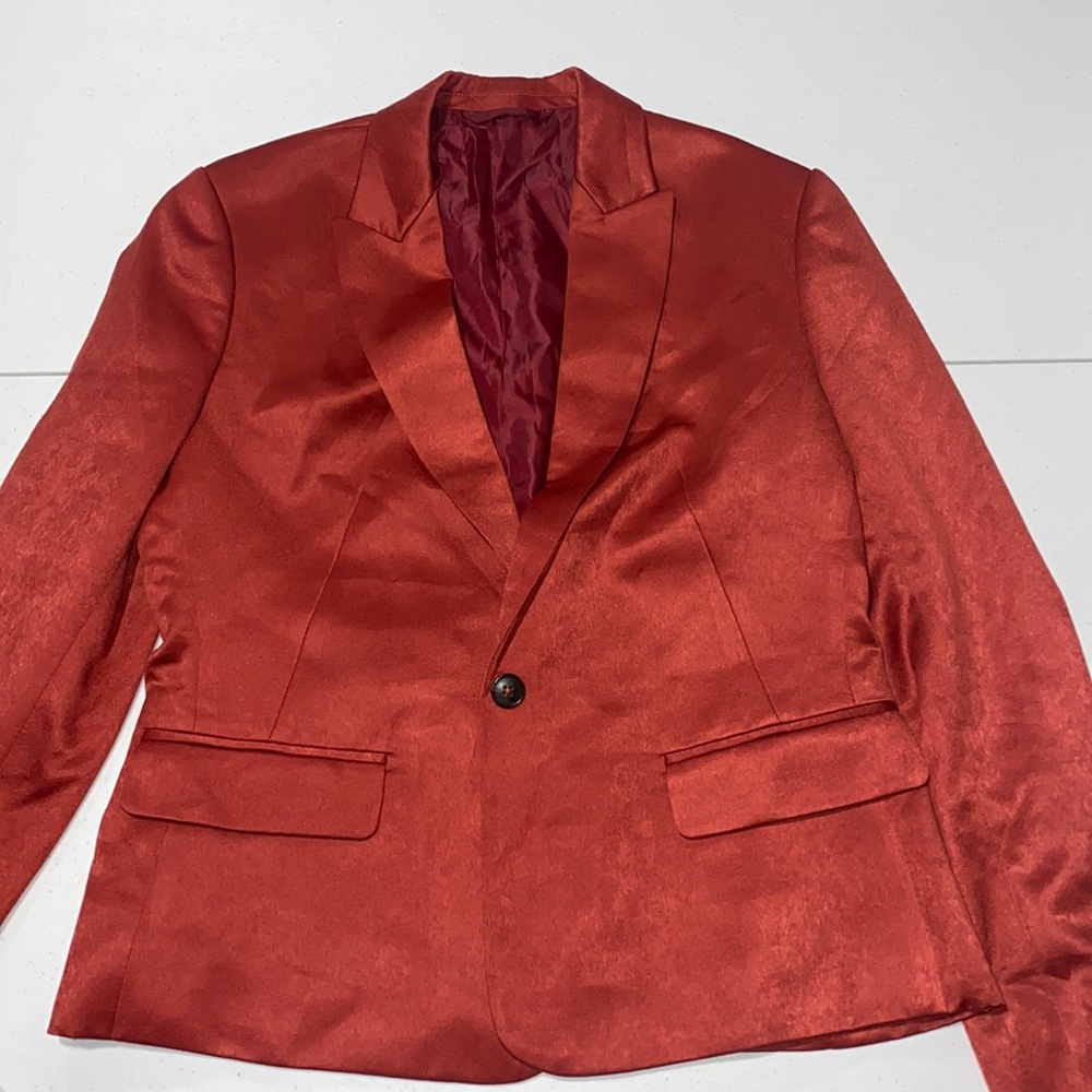 women’s size small mtc deep orange blazer